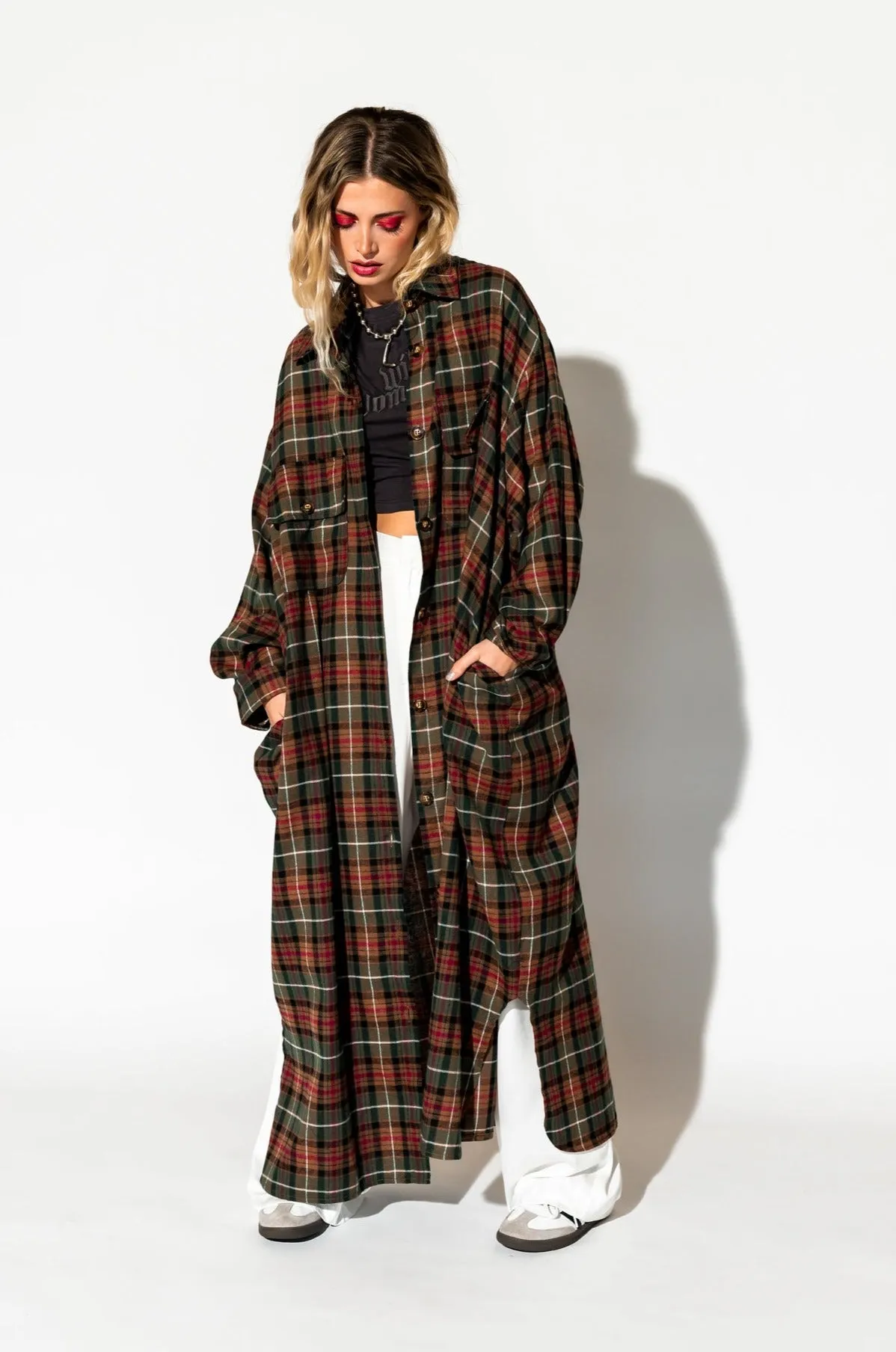 Flannel Grunge Goddess Dress/Duster with Optimal Modifiers