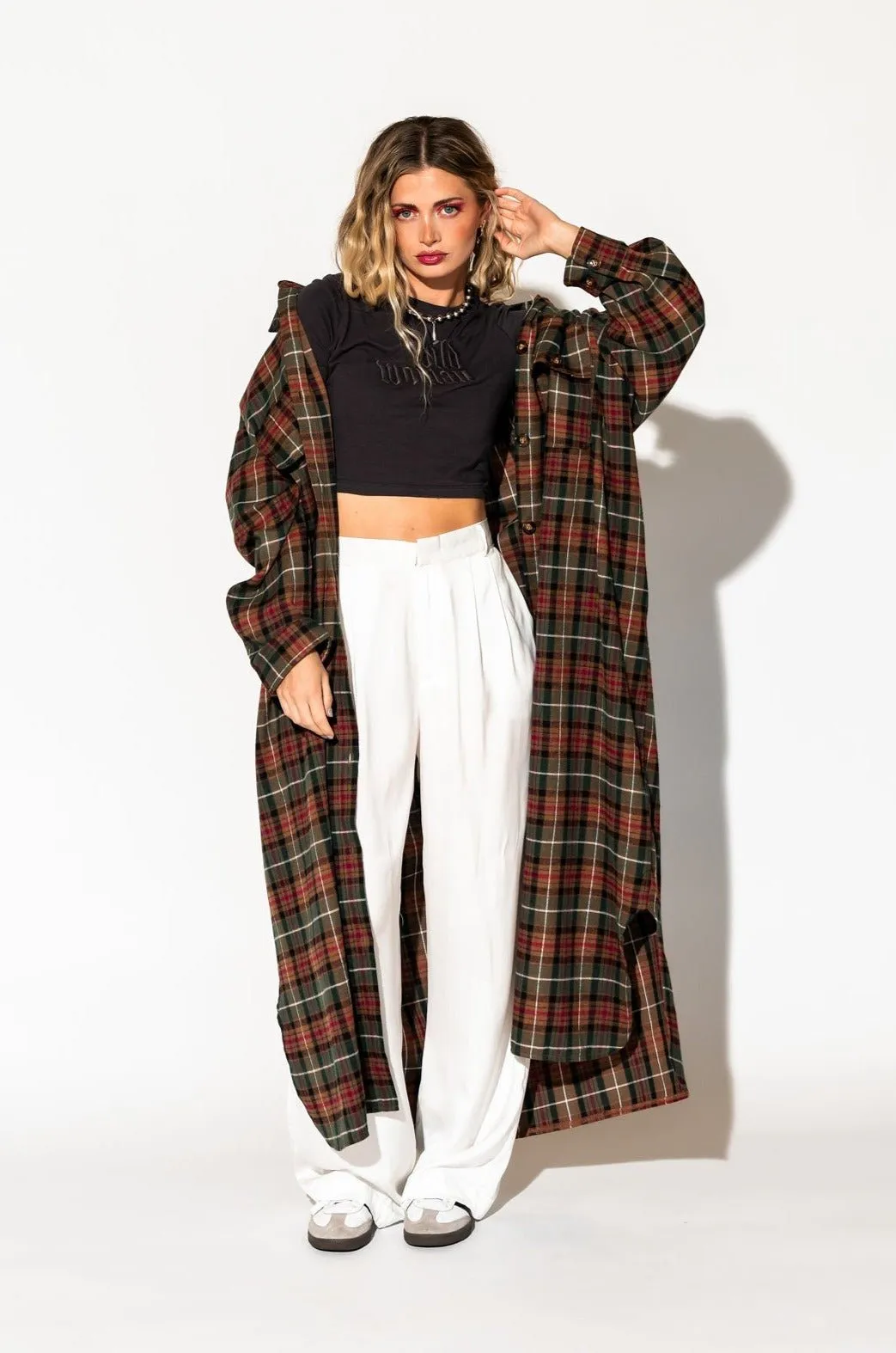Flannel Grunge Goddess Dress/Duster with Optimal Modifiers
