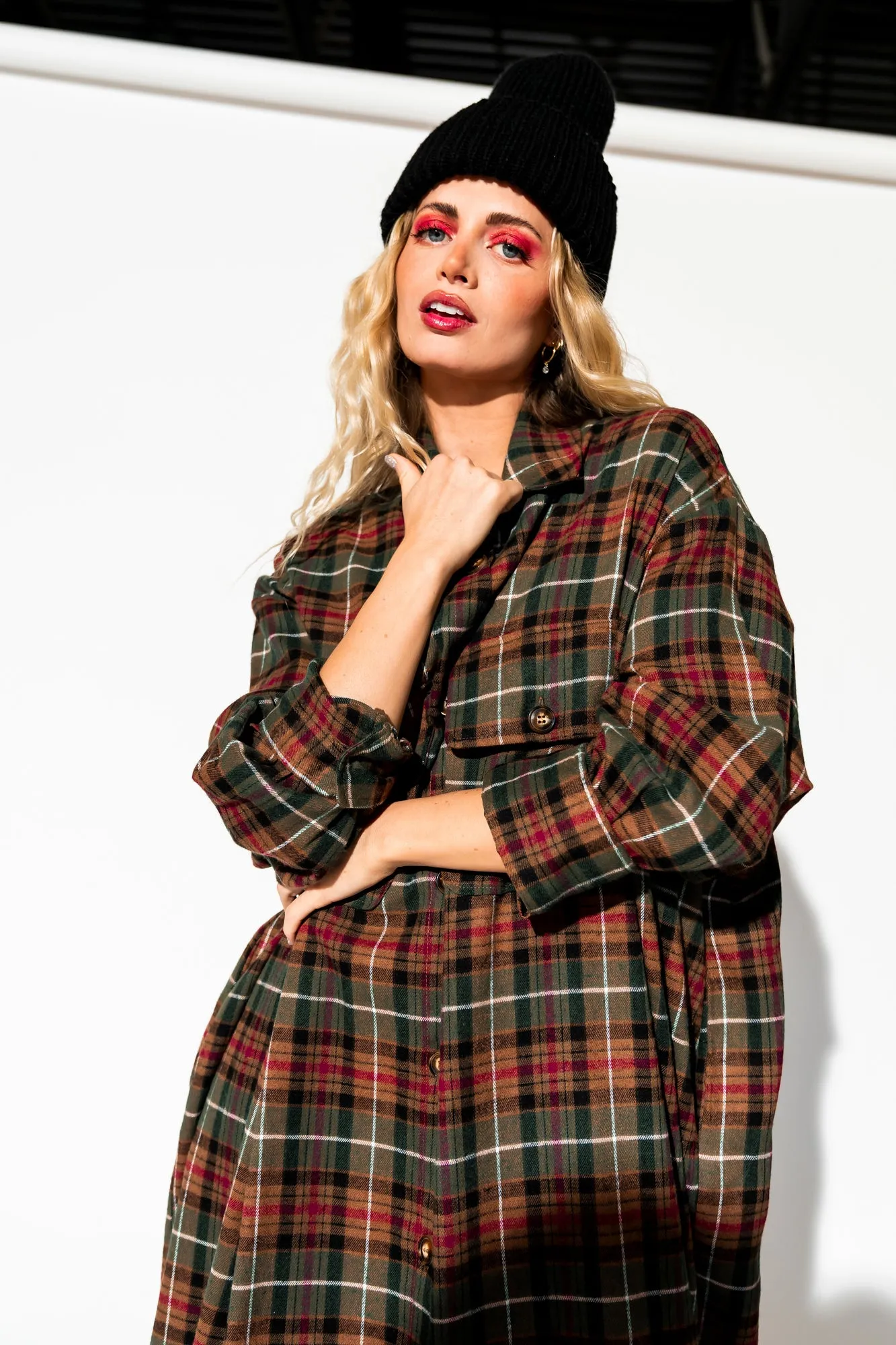 Flannel Grunge Goddess Dress/Duster with Optimal Modifiers