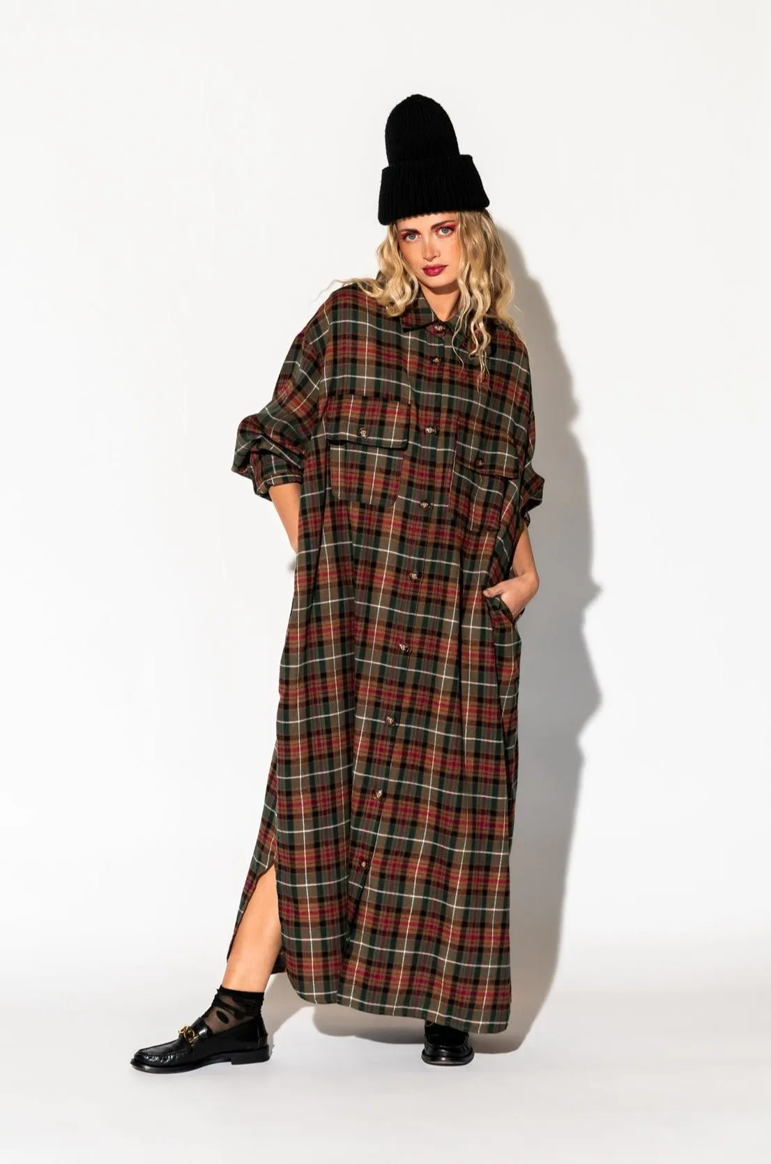Flannel Grunge Goddess Dress/Duster with Optimal Modifiers
