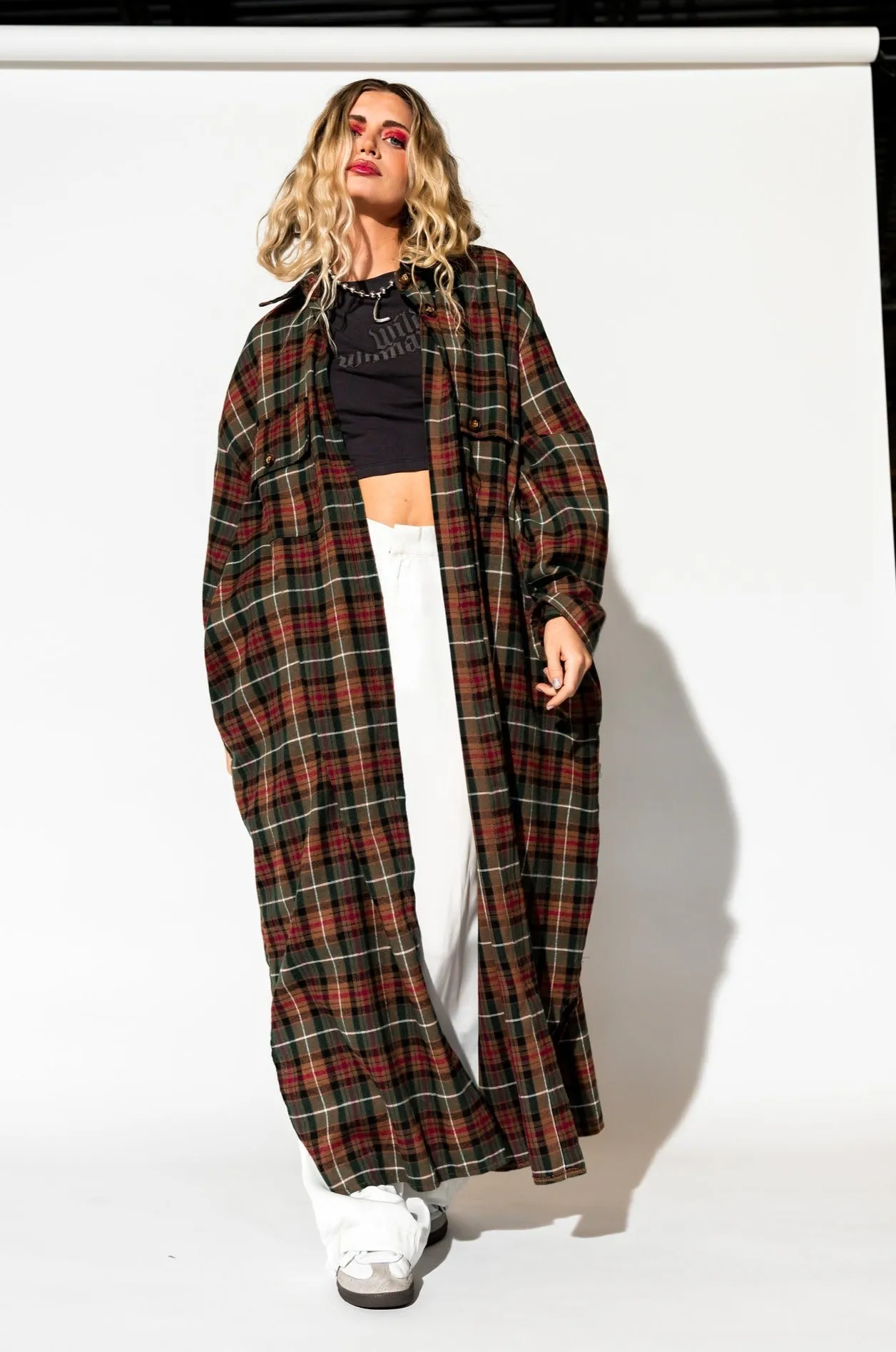 Flannel Grunge Goddess Dress/Duster with Optimal Modifiers