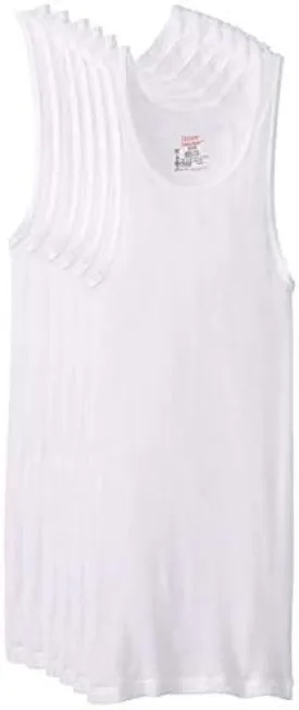 Hanes Men's, Moisture-Wicking Ribbed, Lightweight Cotton Tank Undershirts, Multi-Pack