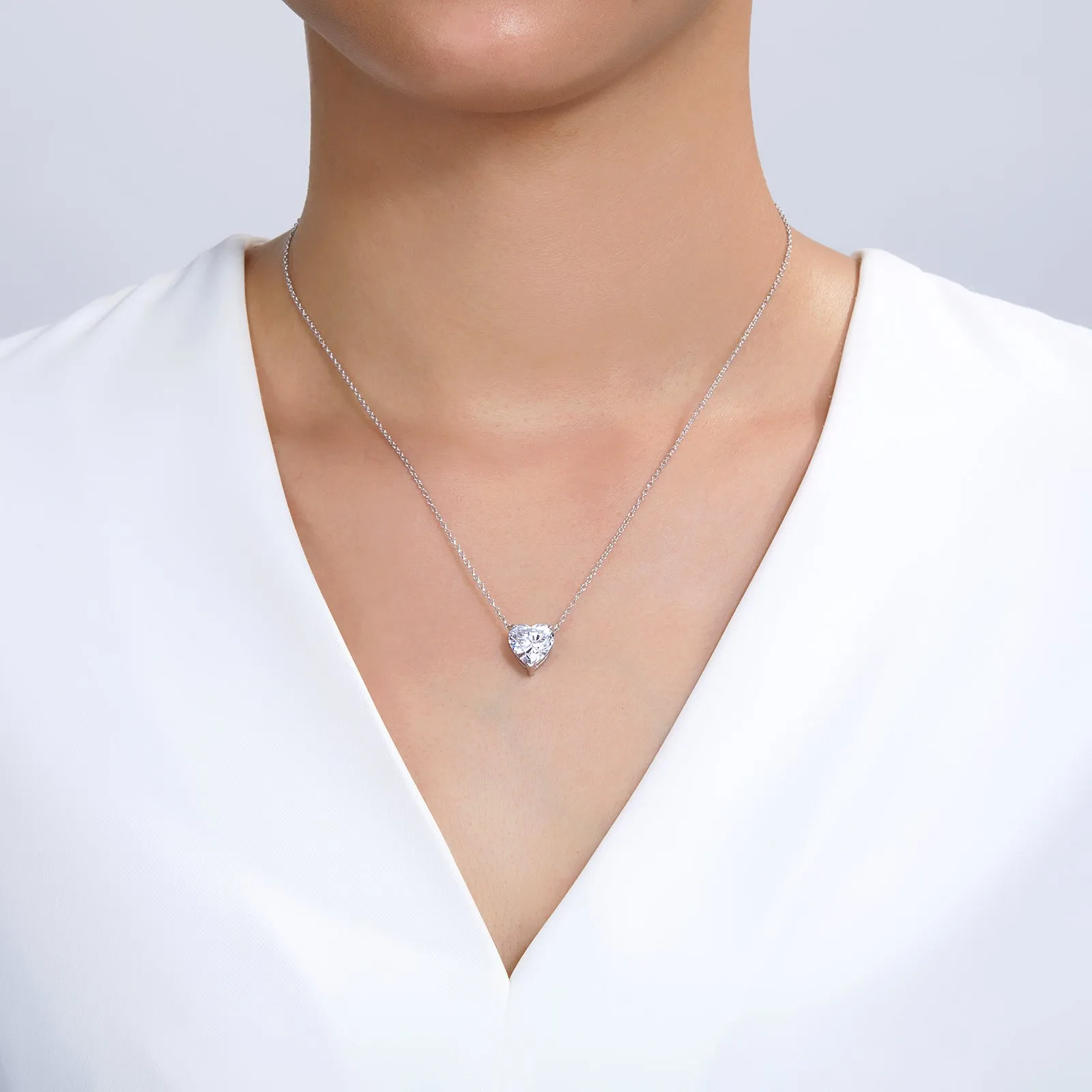 Heart Solitaire Necklace