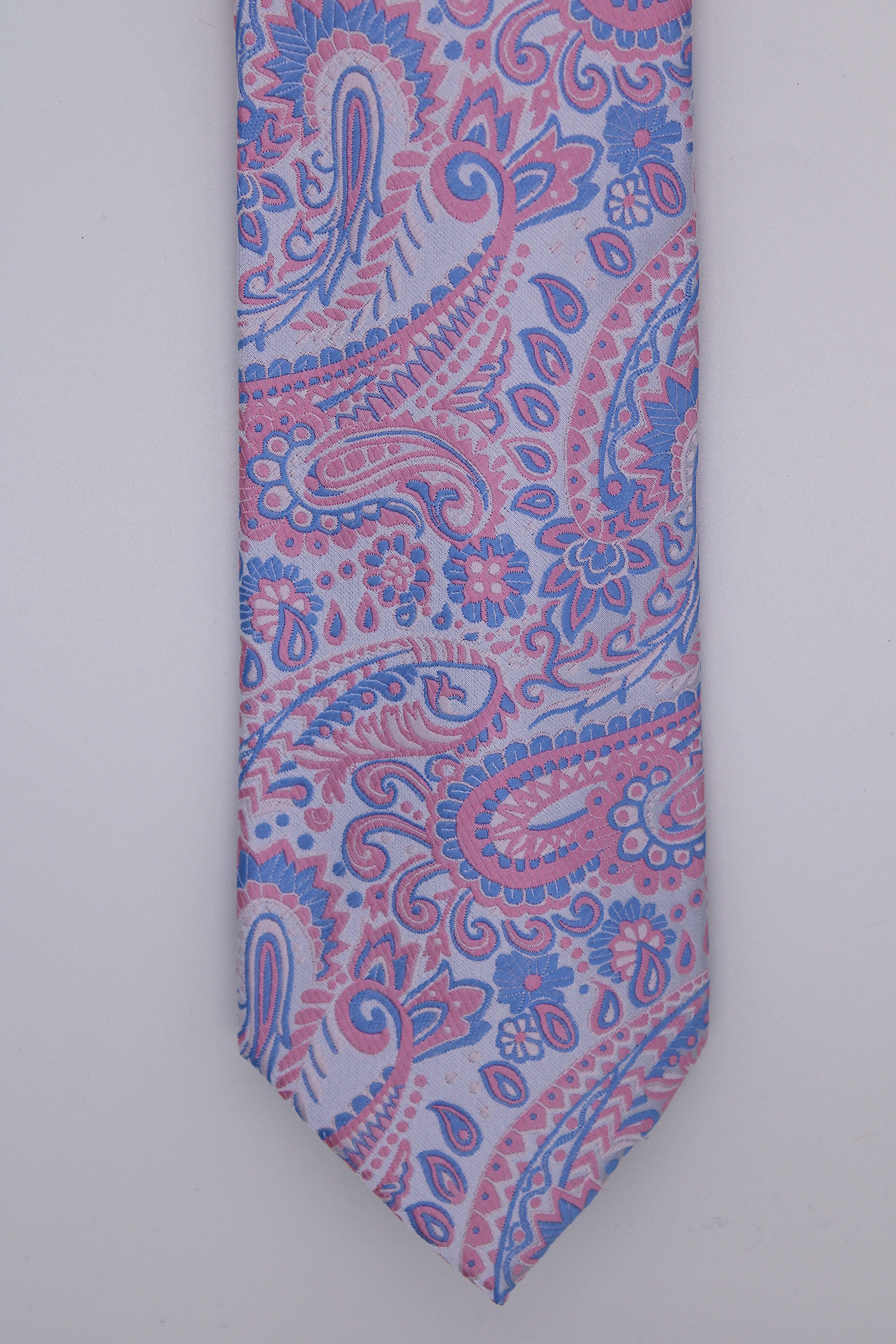 Hunter & Oak X-Long Peach Detail Tie Pink