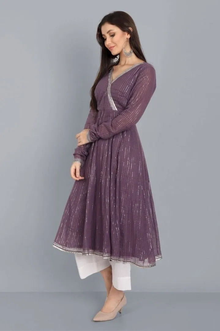 Kaasni Anarkali with Dupatta - Set of 3