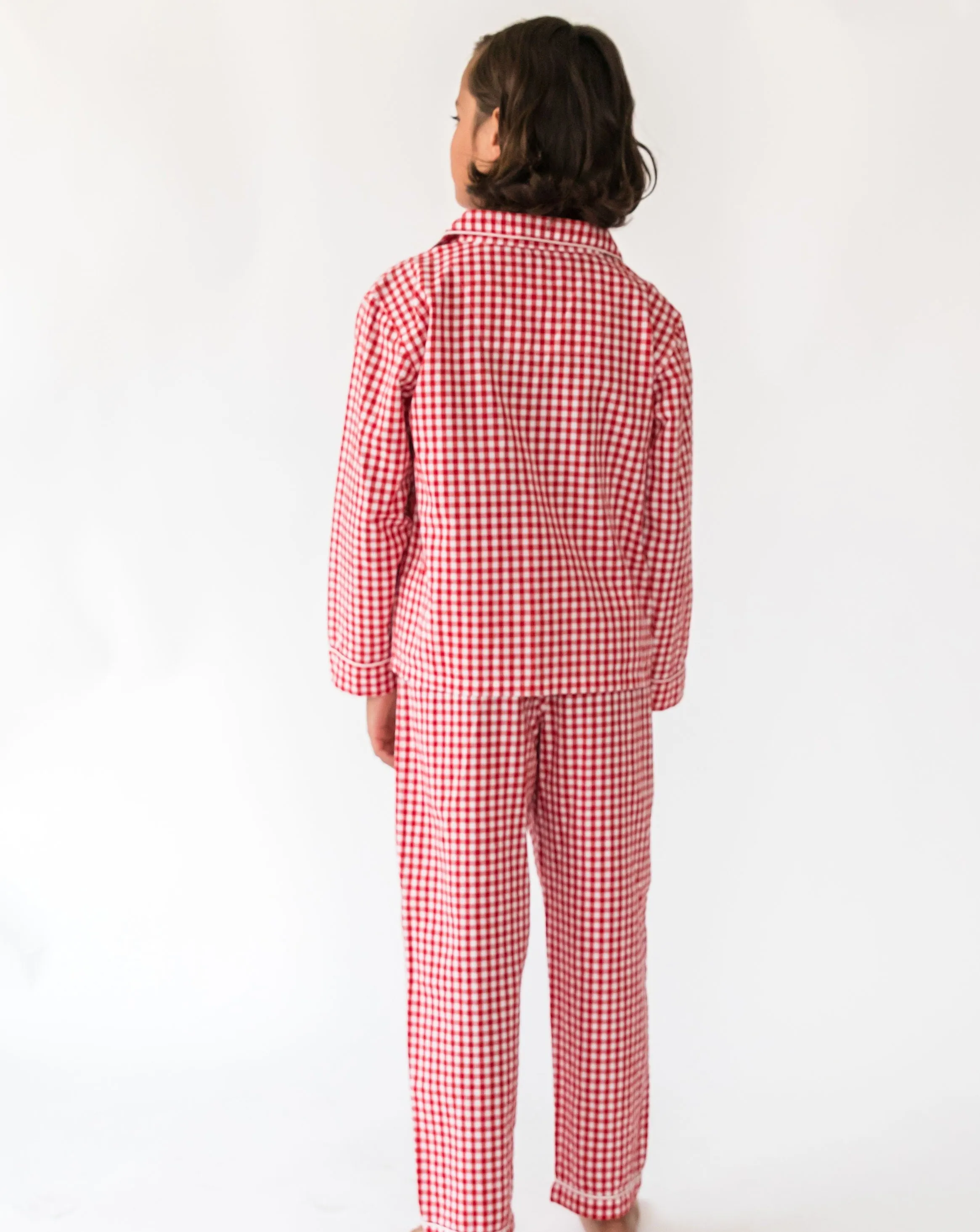 Kid’s Red Gingham Lounge Set