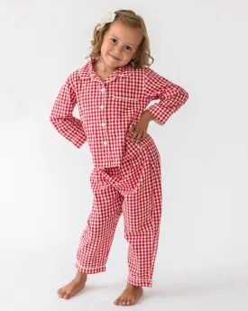 Kid’s Red Gingham Lounge Set