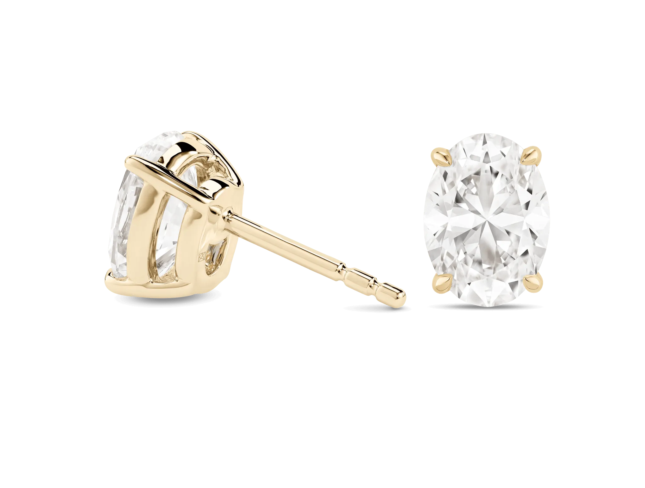 Lab-Grown Diamond 2ct. tw. Oval Cut Studs | White
