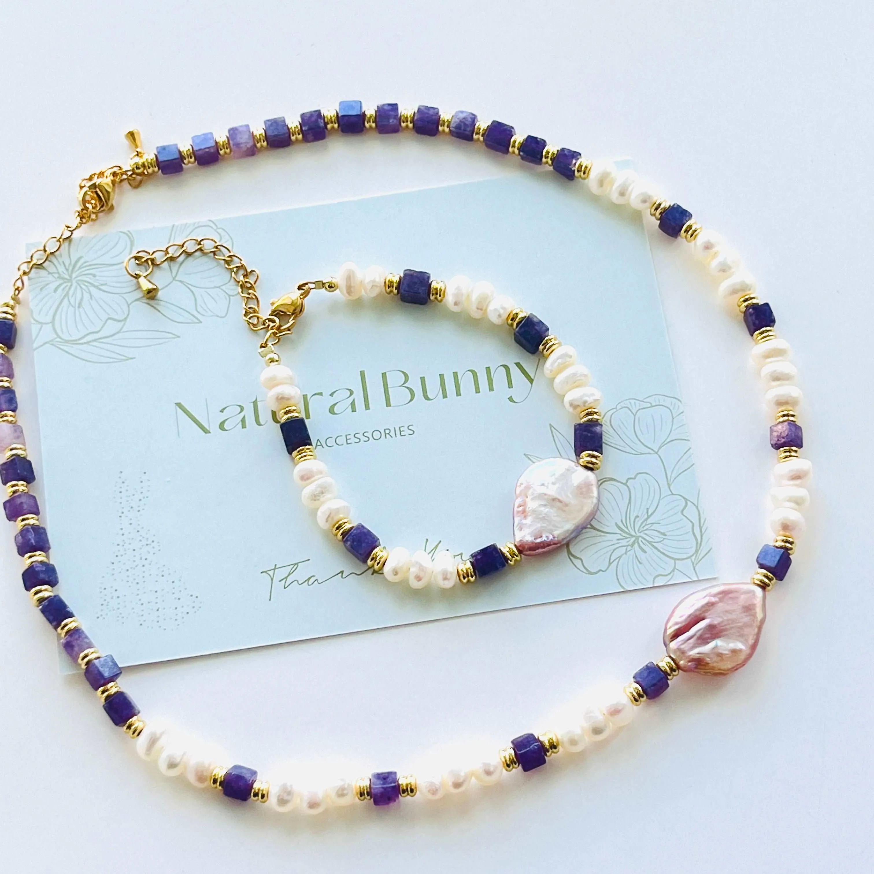 Lavender Freshwater Pearl Bracelet