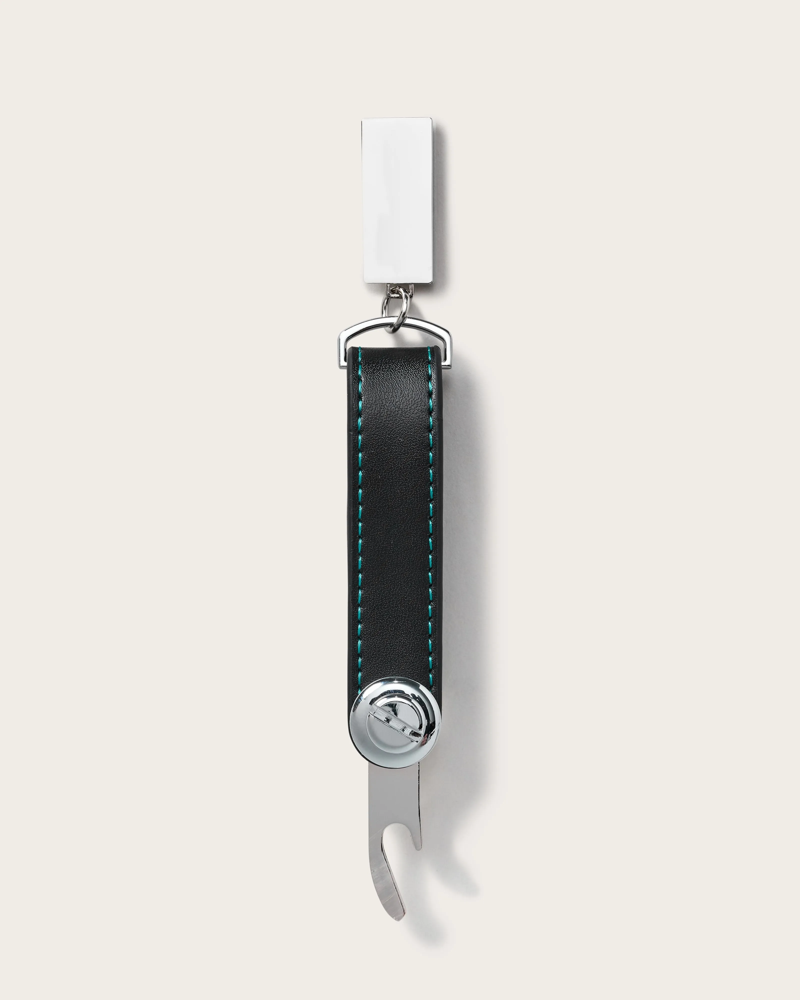 Leather Keyring Black