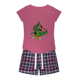 Ledinaking Women's Sleepy Tee and Flannel Short