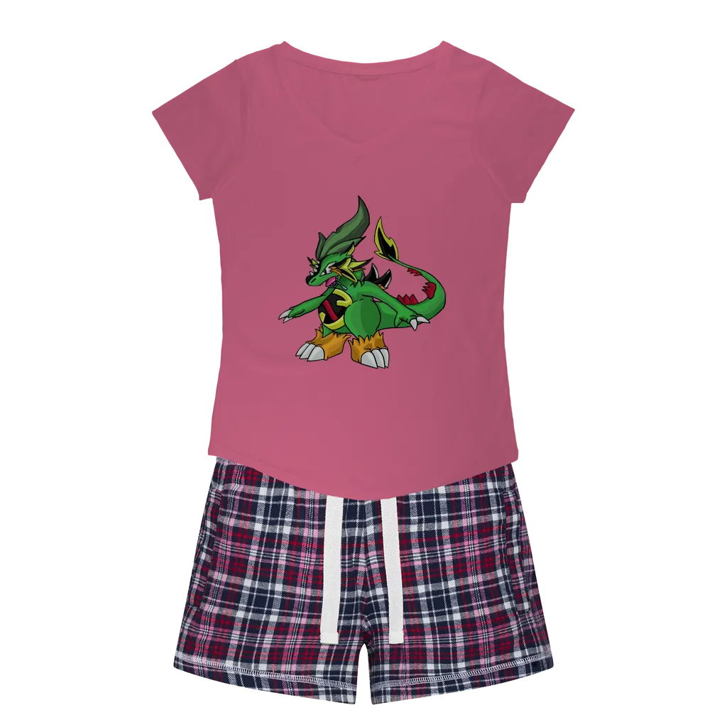 Ledinaking Women's Sleepy Tee and Flannel Short