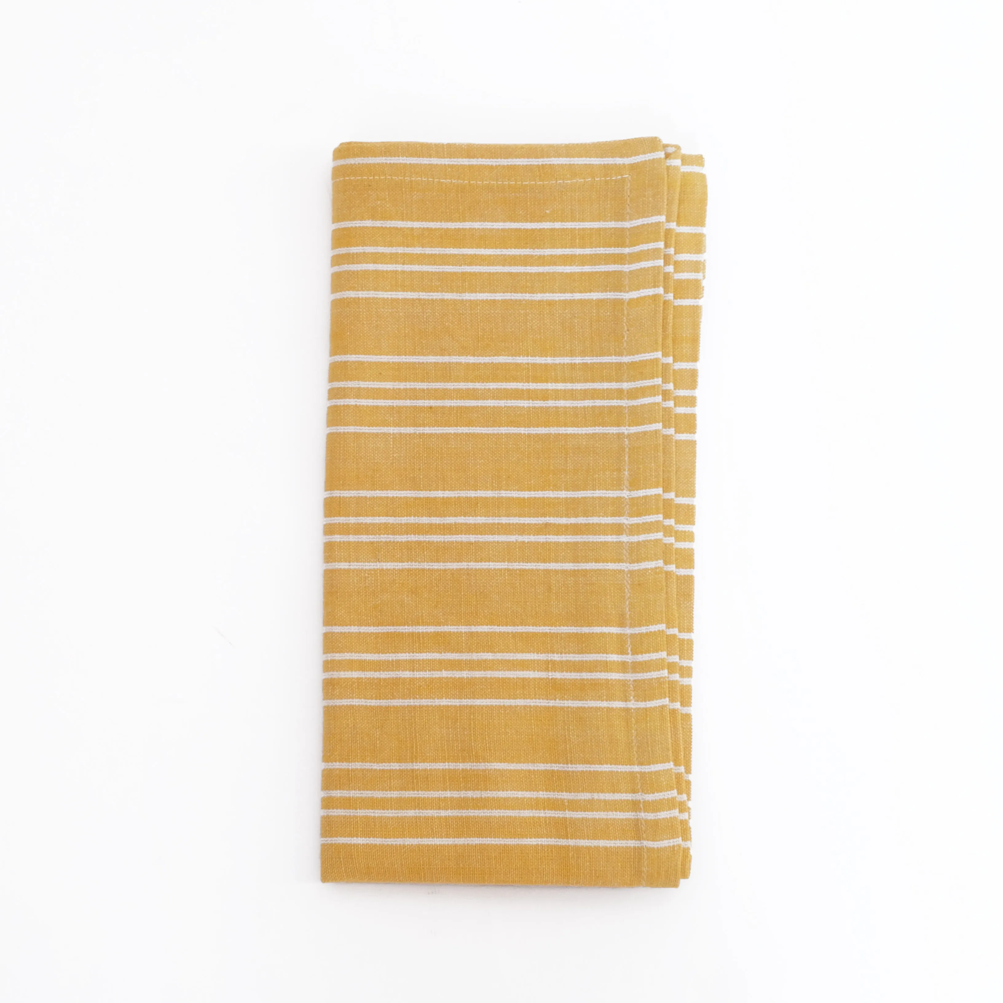 Linen / Cotton Small Ticking Napkins, Set of 4