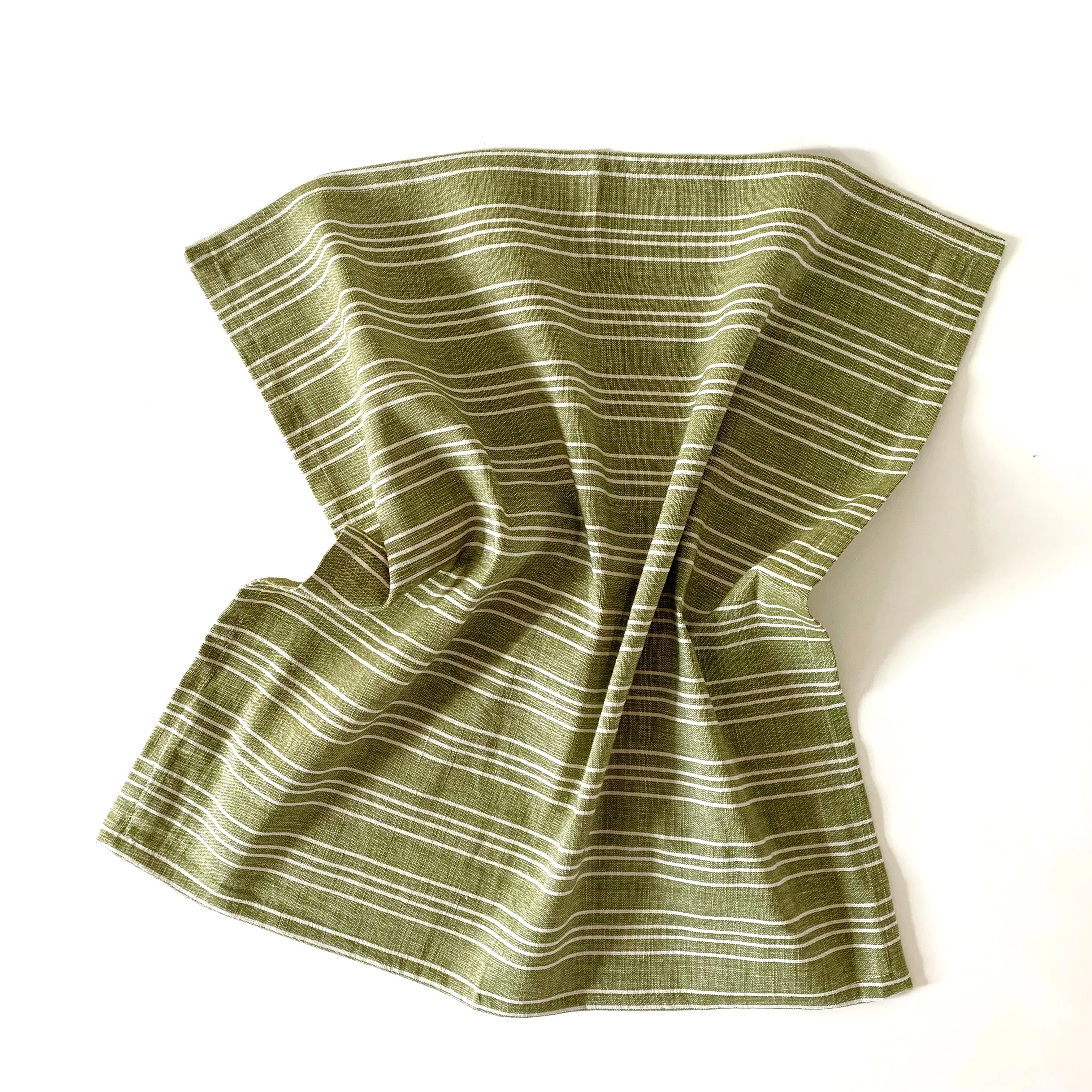 Linen / Cotton Small Ticking Napkins, Set of 4