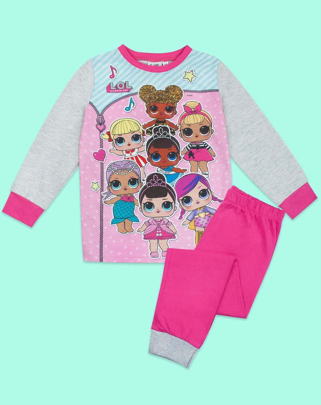 LOL Surprise! Girls Doll Pyjamas Long Sleeve Kids Nightwear