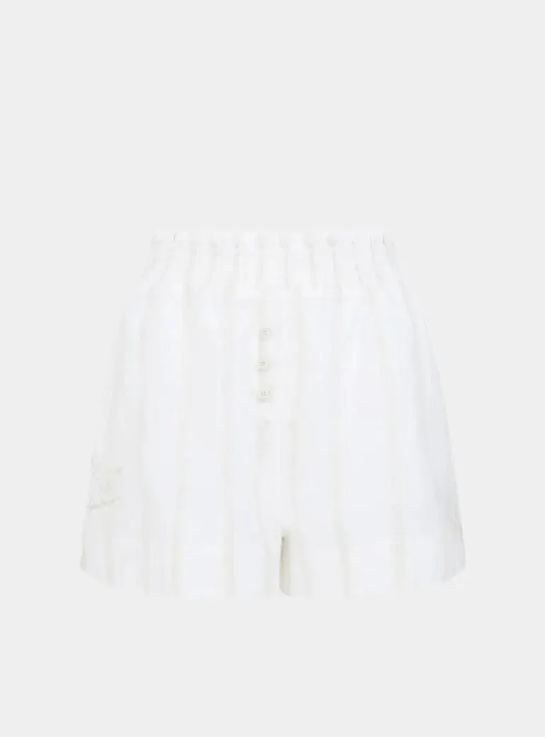 Lomandra Ethical-Cotton Pyjama Shorts - Summer Sand Beige