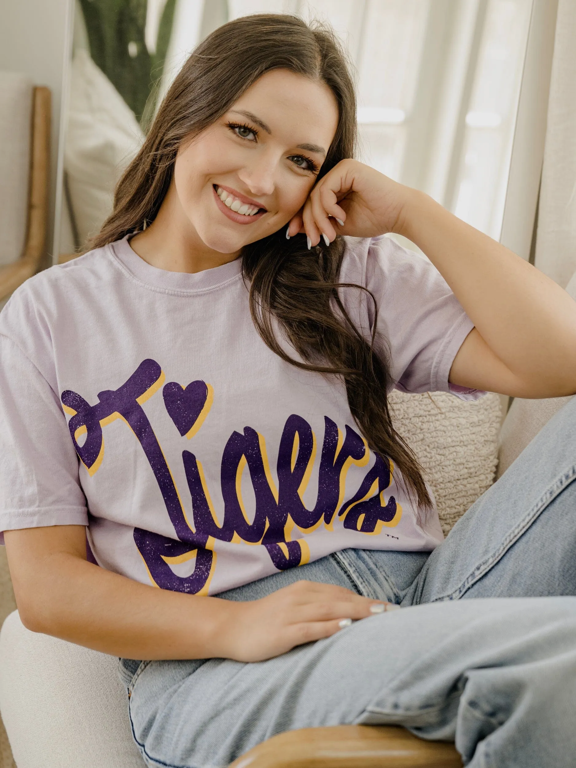 LSU Tigers Barbie Orchid Tee