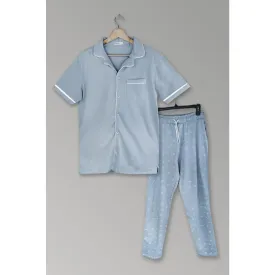 Lt. Blue Pyjama Nightwear Suit