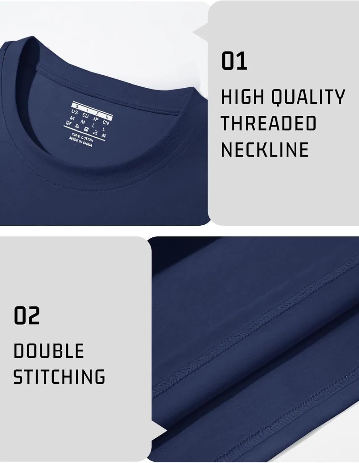 MAGNIVIT Men's Shirts Short Sleeve Cotton T-Shirt Crew Neck Light Tees Classic Basic Casual Tops Plain Soft Shirt