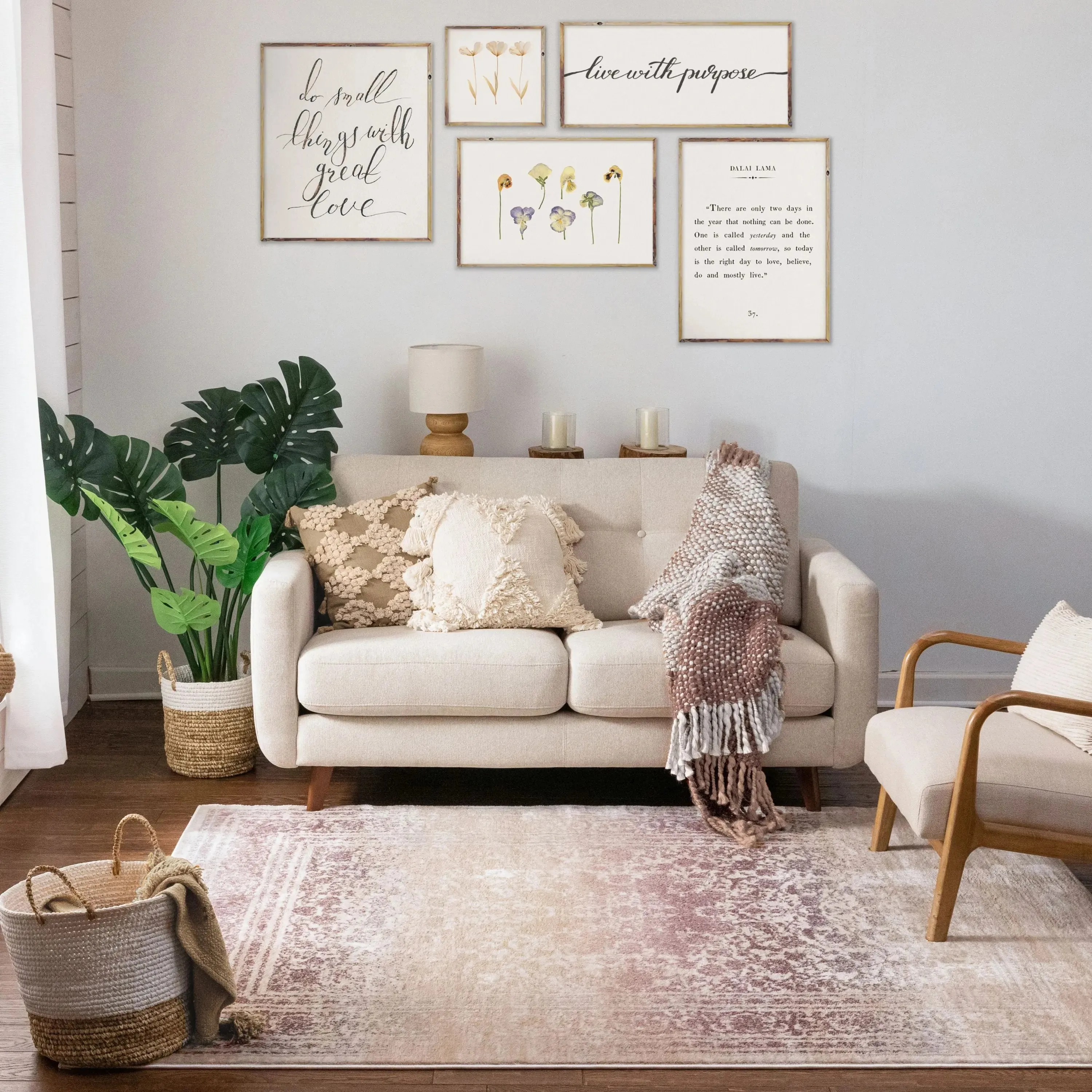 Melange Lavender Vintage Modern Rug