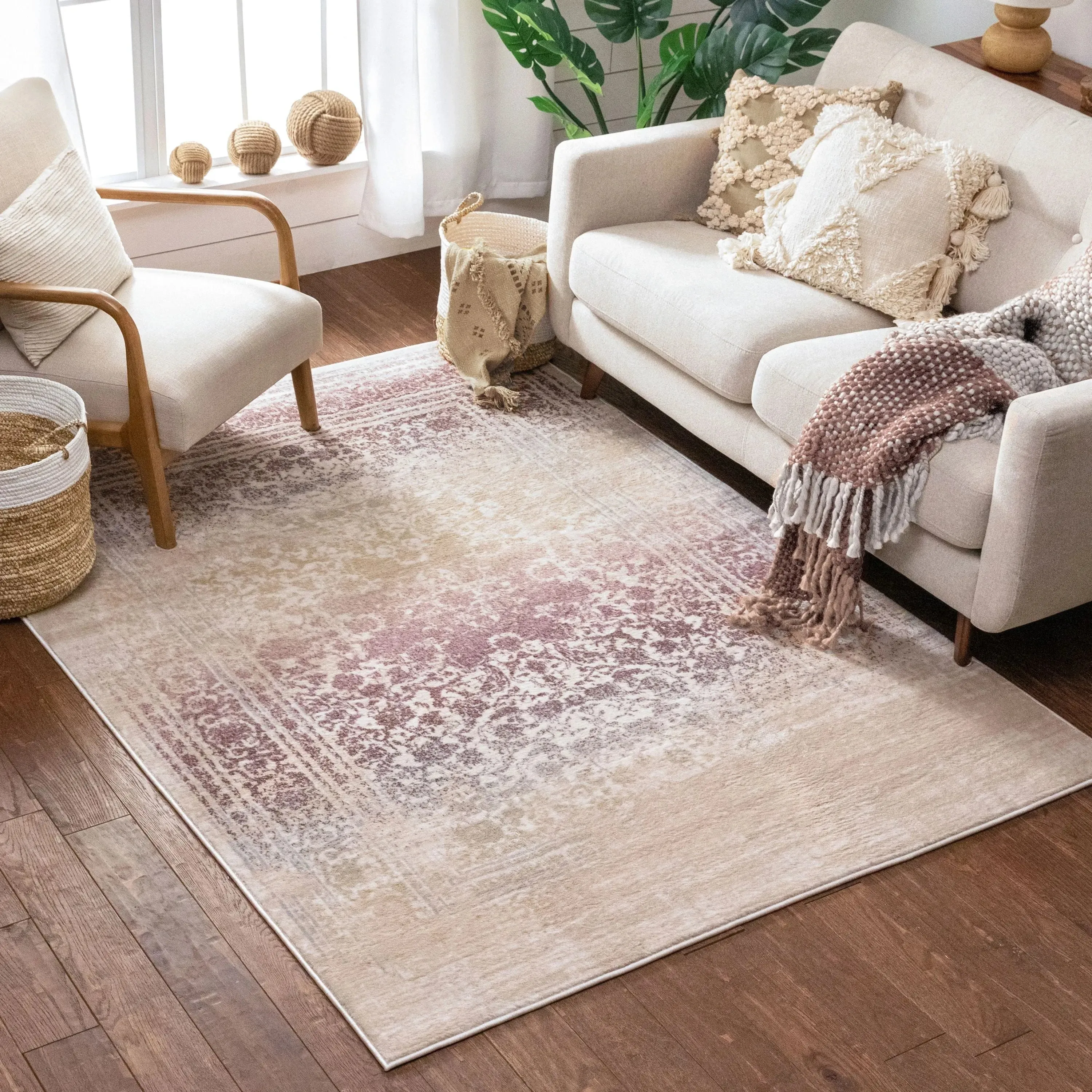 Melange Lavender Vintage Modern Rug
