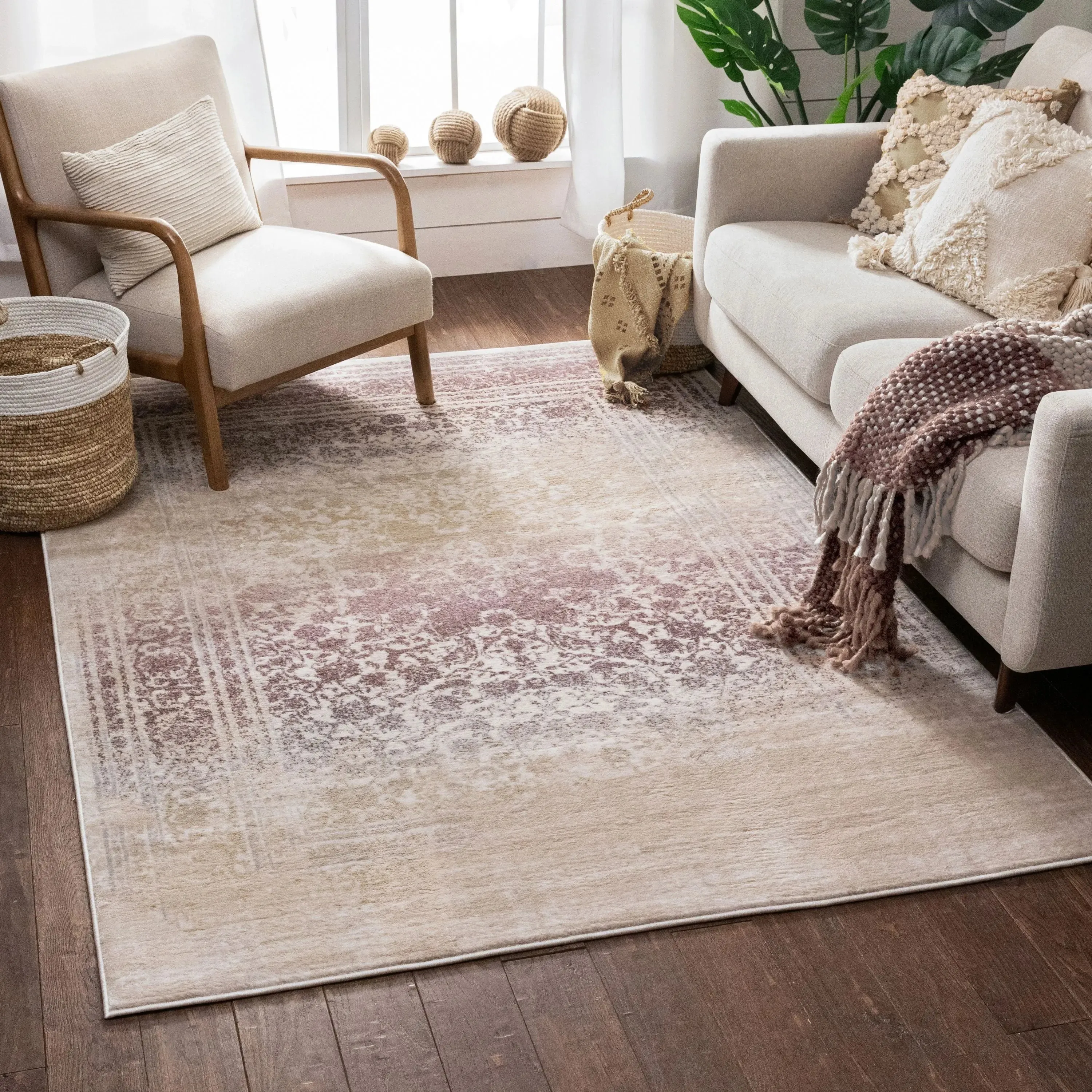 Melange Lavender Vintage Modern Rug
