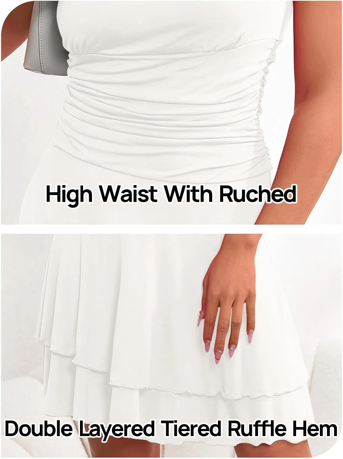 MEROKEETY Women's 2025 Summer Strapless Tube Dress Sexy Off Shoulder Ruffle Tiered Flowy Mini Dresses