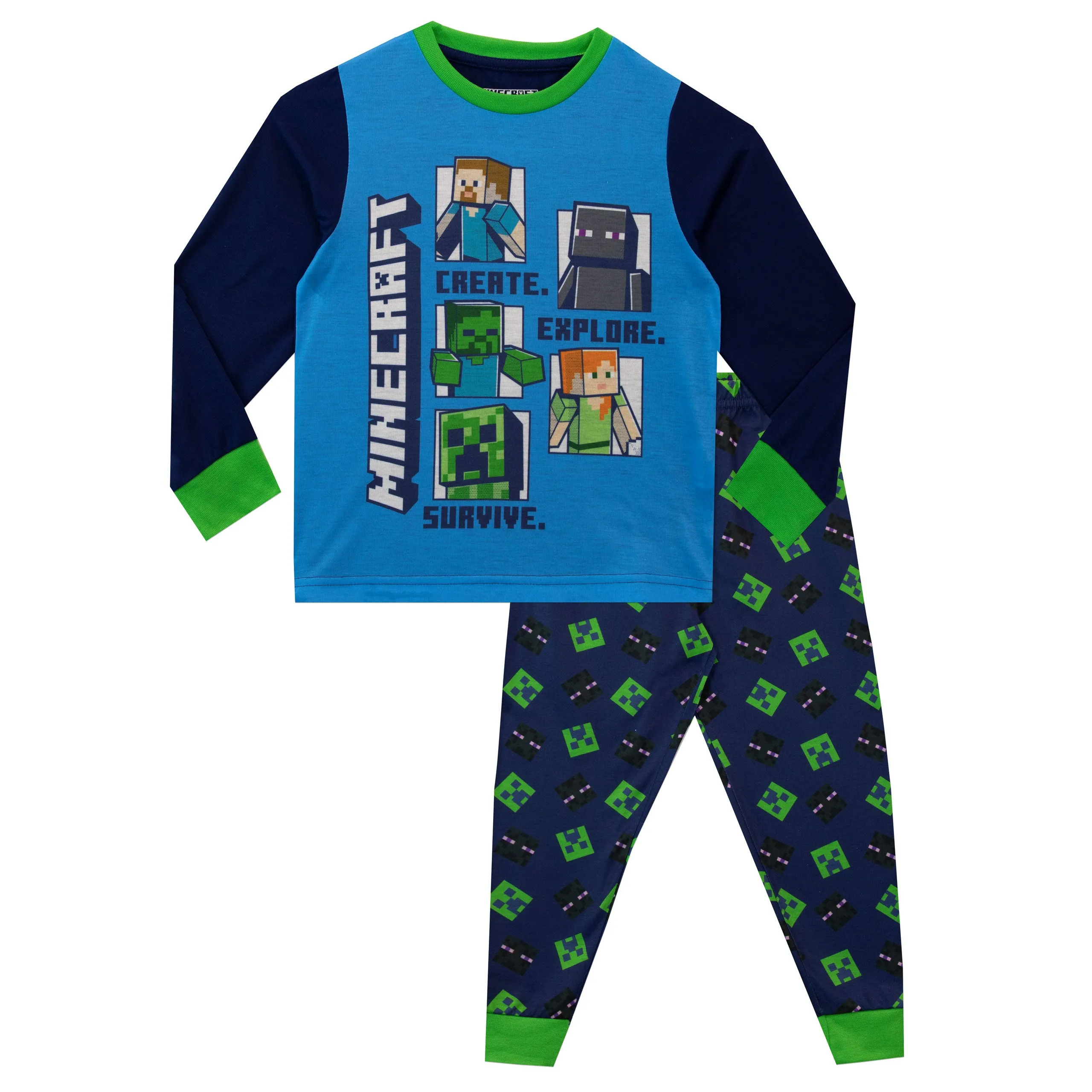 Minecraft Boys Pyjama Set - Creeper
