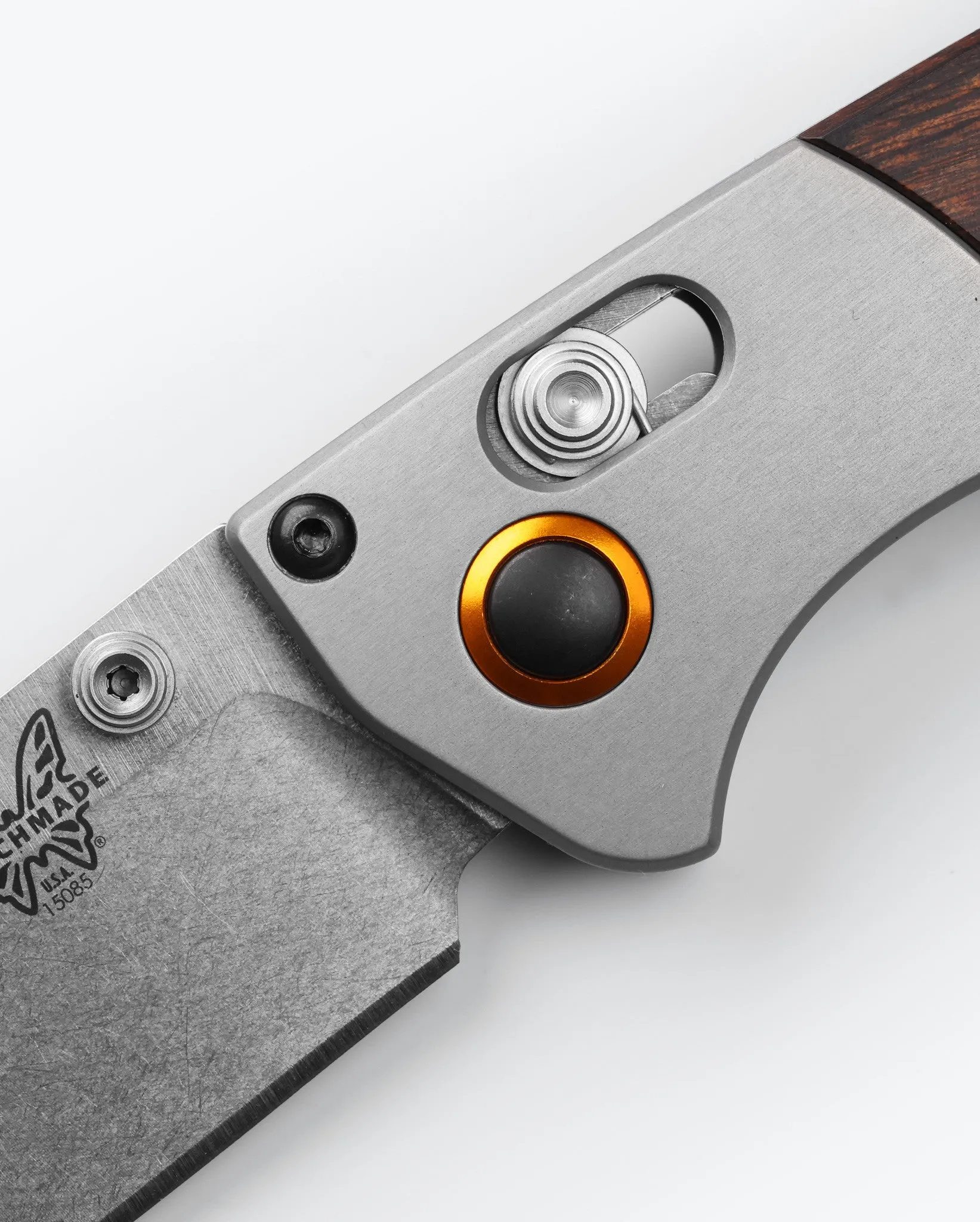 Mini Crooked River | Gray Aluminum & Wood | Clip-point