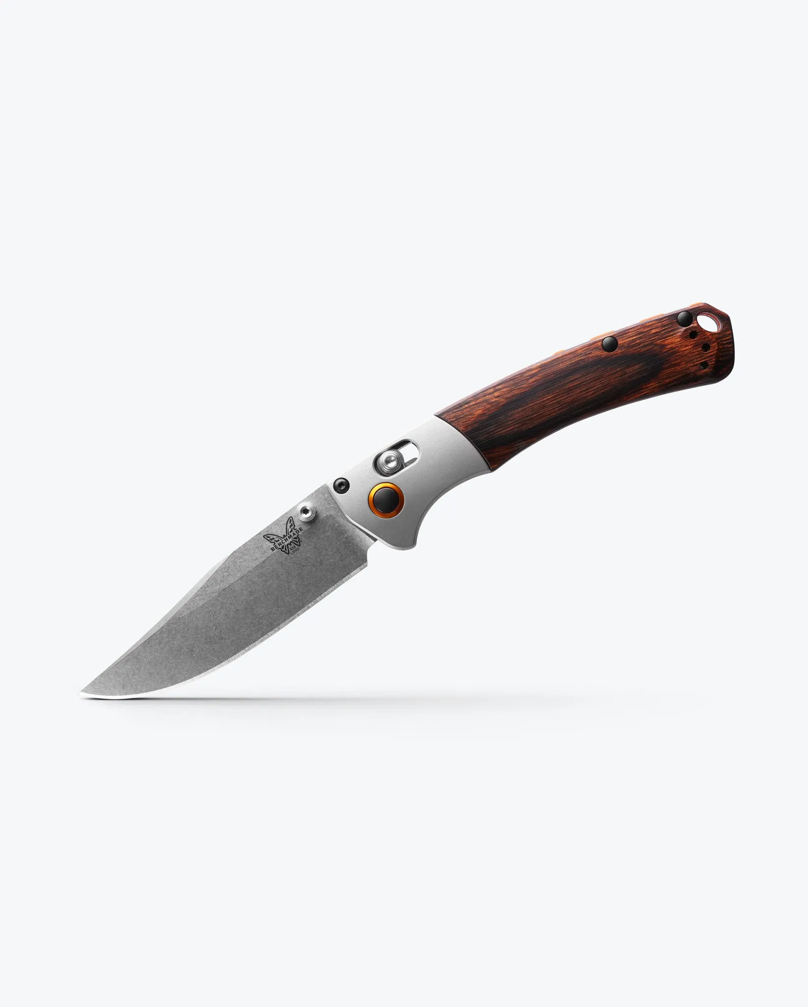 Mini Crooked River | Gray Aluminum & Wood | Clip-point