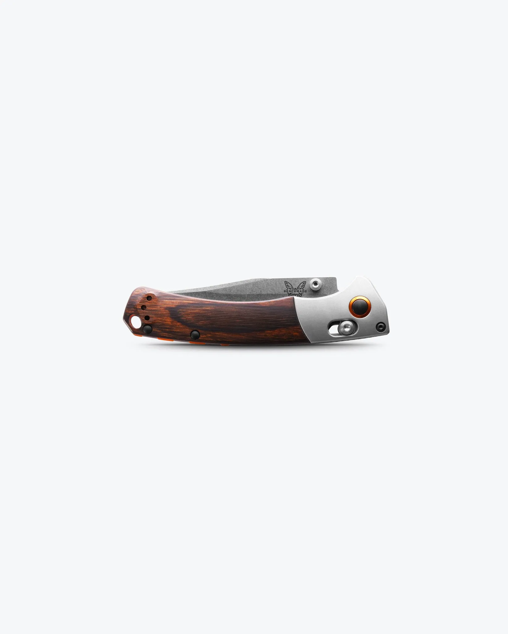 Mini Crooked River | Gray Aluminum & Wood | Clip-point