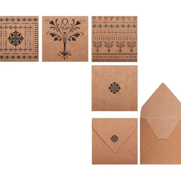 Mini Note Set, With Envelopes, Mira Design (Set of 12)