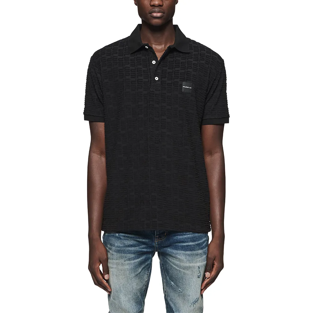 PB Monogram Short-sleeve Polo 'Black'