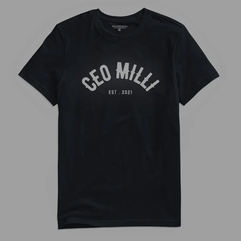 Polo Republica Men's CEO Milli Printed Short Sleeve Tee Shirt