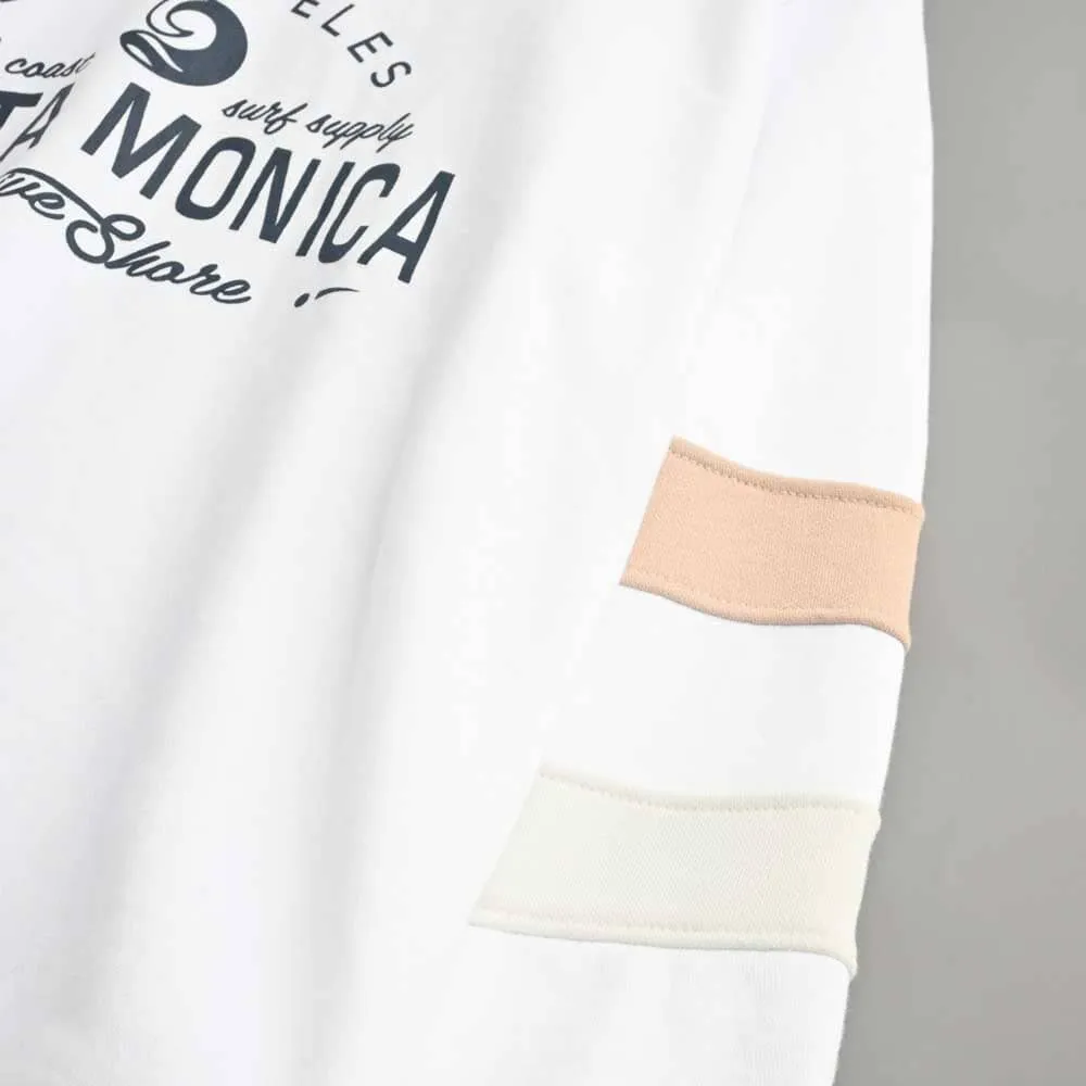 Polo Republica Men's Santa Monica Panel Sleeves Terry Sweat Shirt