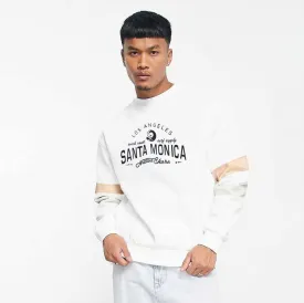 Polo Republica Men's Santa Monica Panel Sleeves Terry Sweat Shirt
