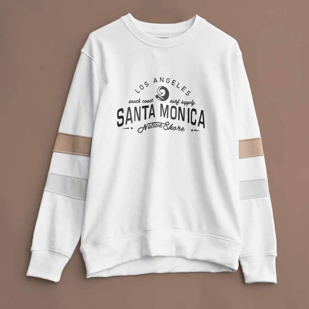 Polo Republica Men's Santa Monica Panel Sleeves Terry Sweat Shirt