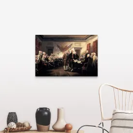 "1776 Signing Declaration Of Independence, Independence Hall, Philadelphia, PA" Canvas Wall Art