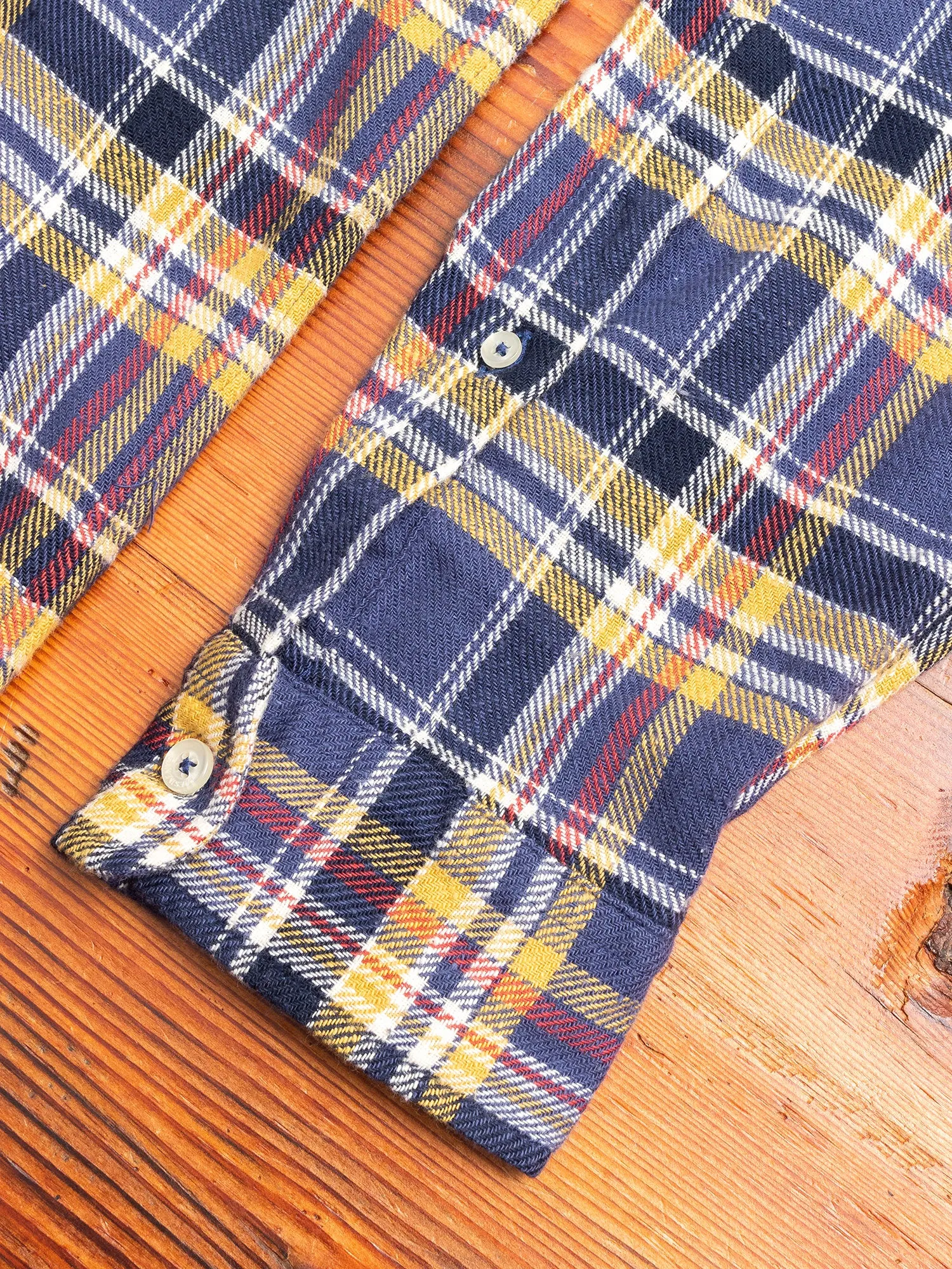 "Vespa P's" Check Flannel in Blue