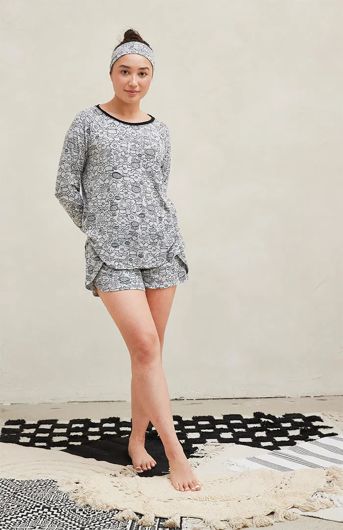 Relaxed Long Sleeve Short Set