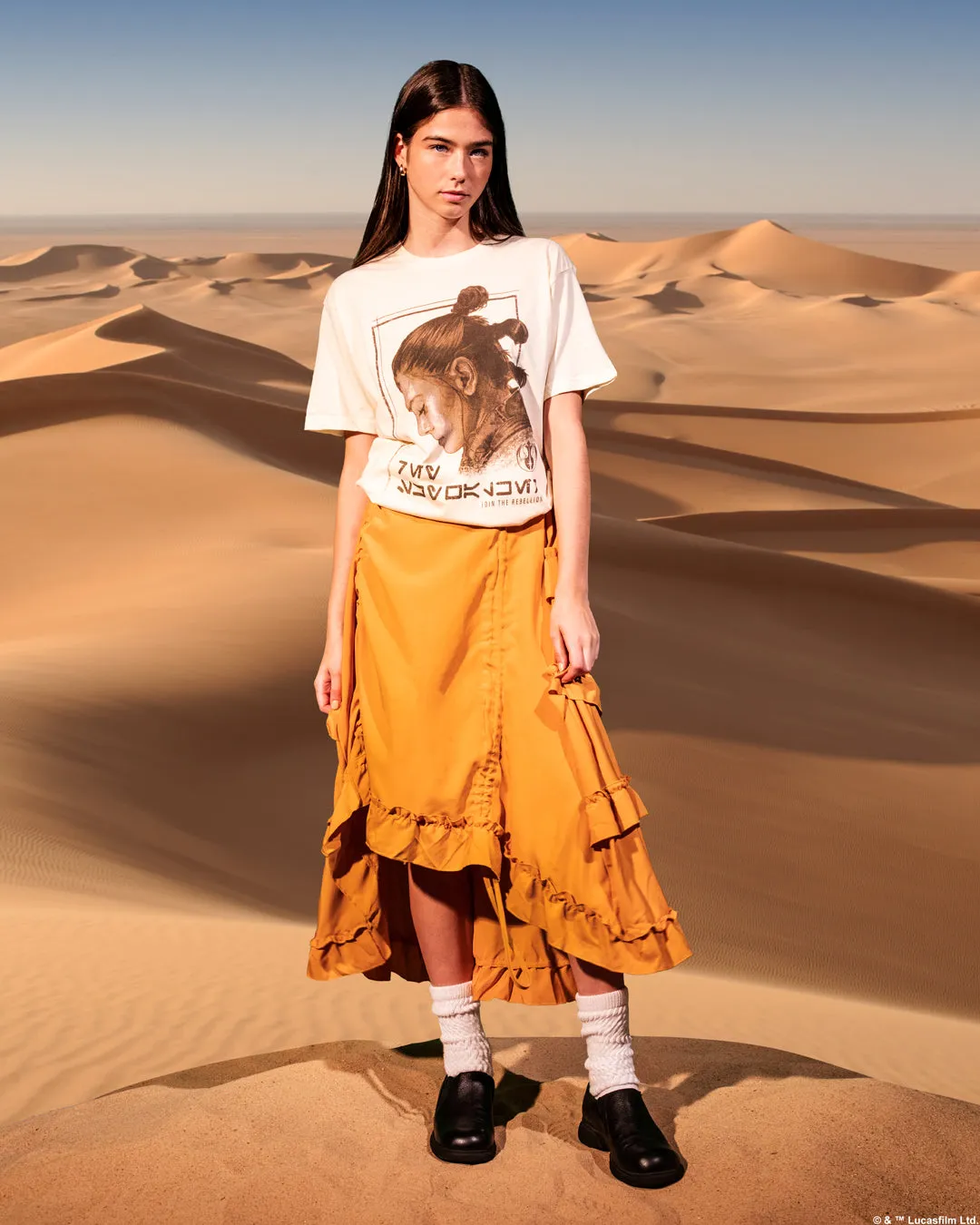 Rey Skywalker Join The Rebellion Natural Tee