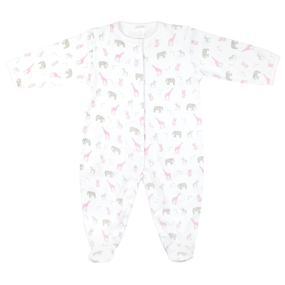 Safari Color Printed footie | Baby Girl