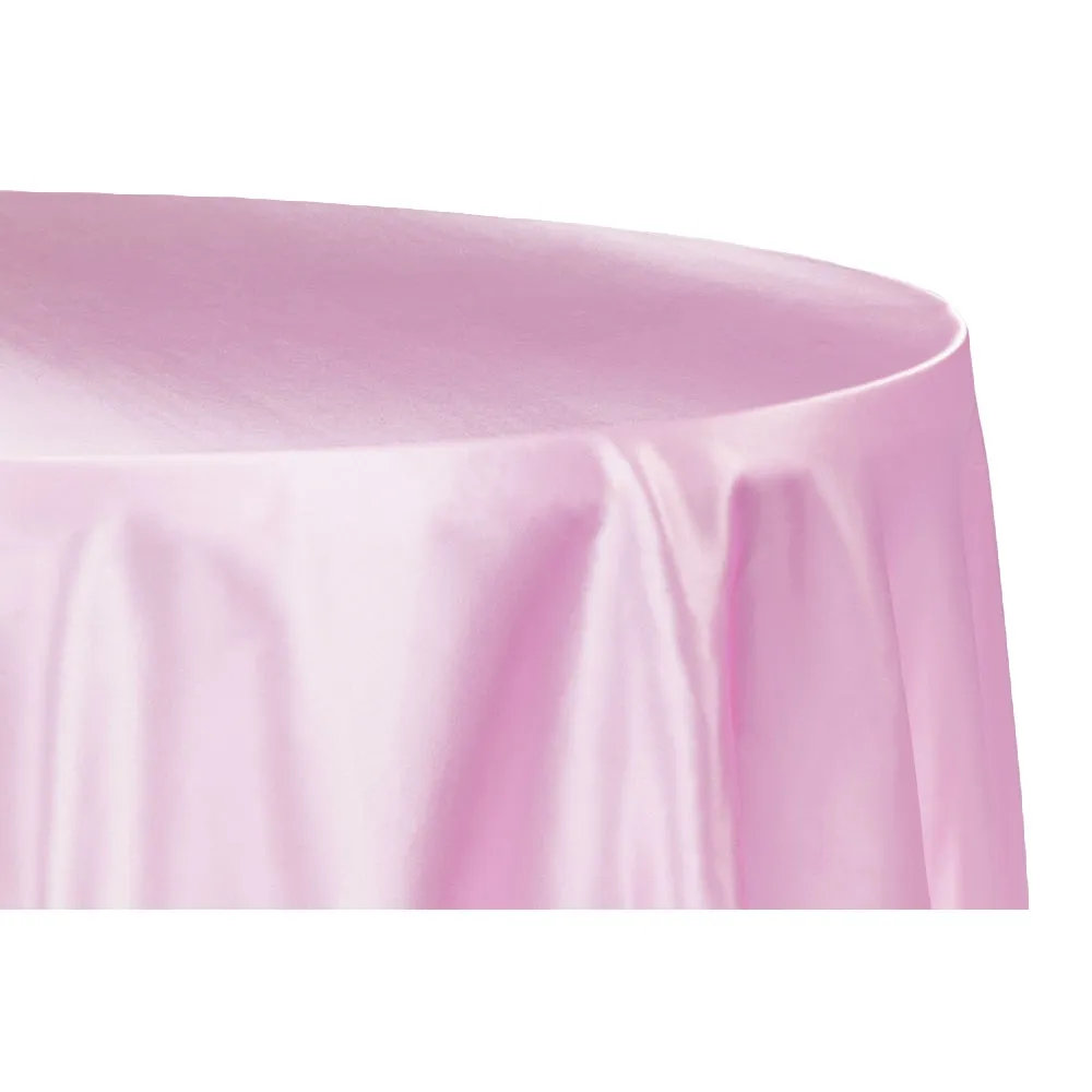 Satin 132" Round Tablecloth - Medium Pink