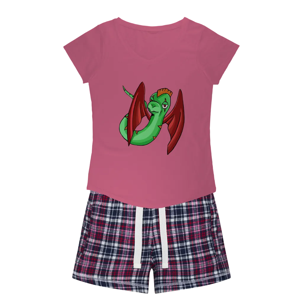 Screech Women's Sleepy Tee and Flannel Short