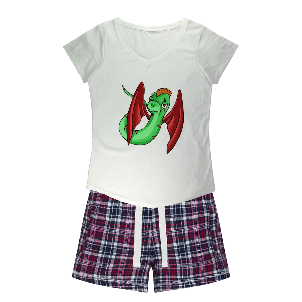 Screech Women's Sleepy Tee and Flannel Short