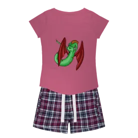 Screech Women's Sleepy Tee and Flannel Short