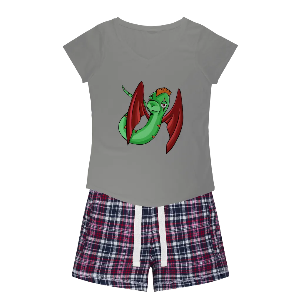 Screech Women's Sleepy Tee and Flannel Short