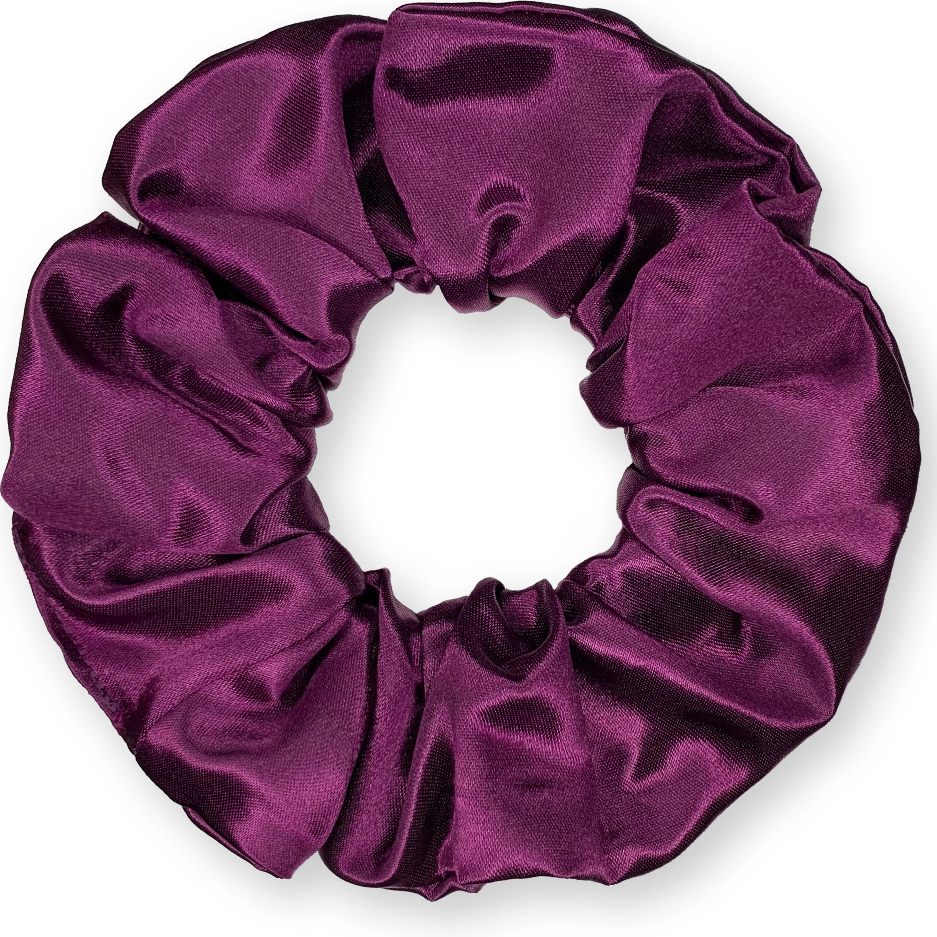 Scrunchies Premium Bridal Satin Available in 3 Sizes Made in the USA Plum