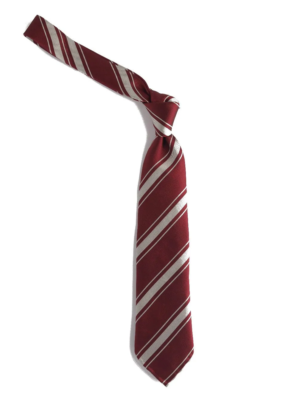 Silk Tie Repp Stripe Red