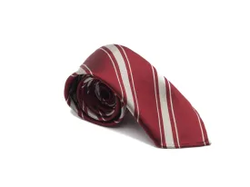 Silk Tie Repp Stripe Red